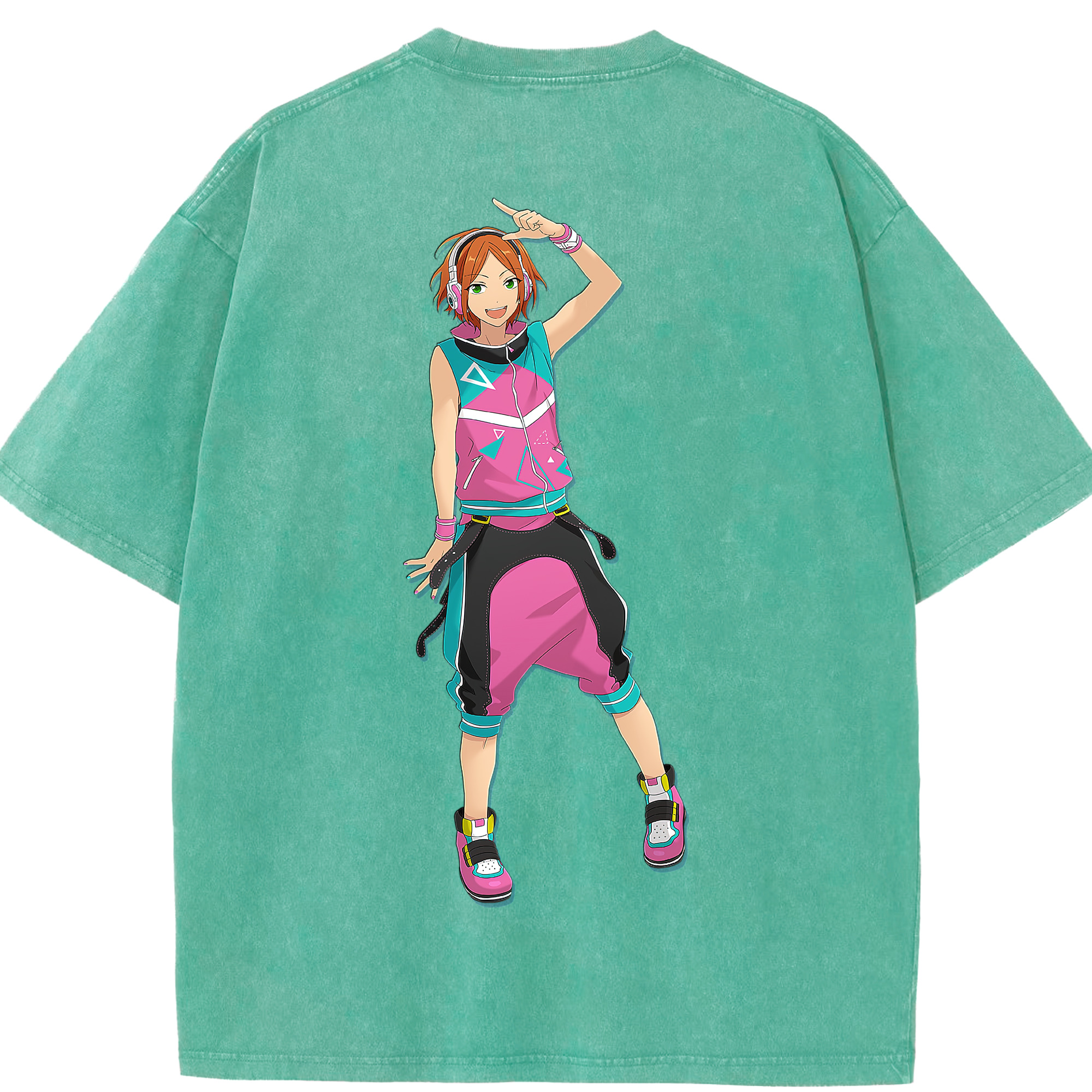 （画像用） あんさんぶるスターズ! Ensemble Stars 綿100% ヴィンテージ風 半袖Tシャツ（背面プリント）